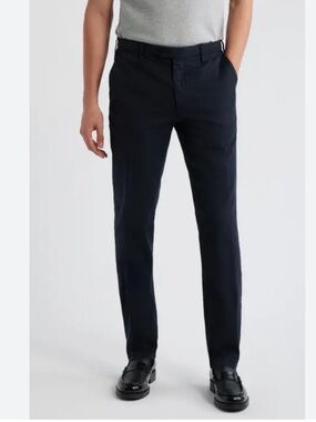 Canali Navy Blue Cotton Chinos